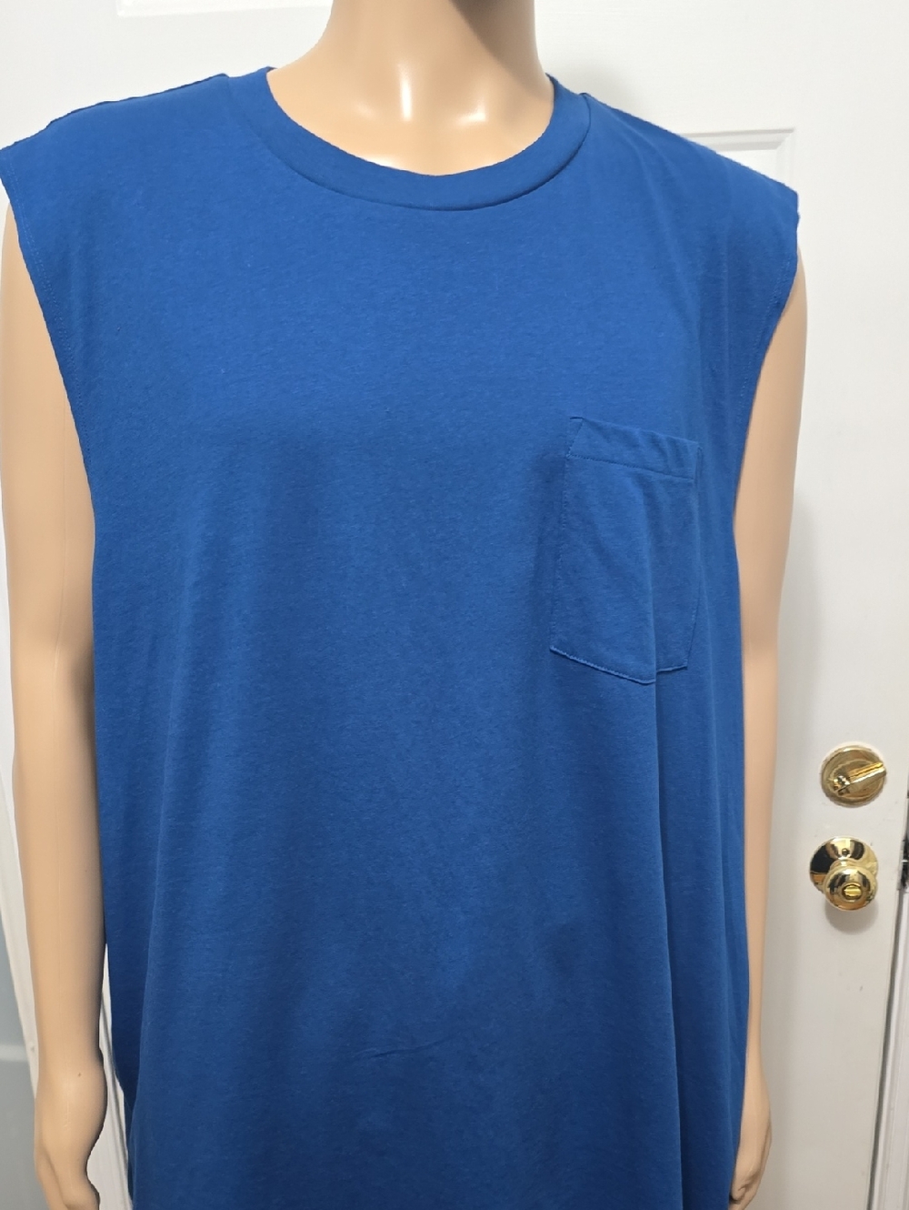 SONOMA BRAND MEN'S BIG AND TALL BLUE MUSCLE TANK TOP SIZE 4XB